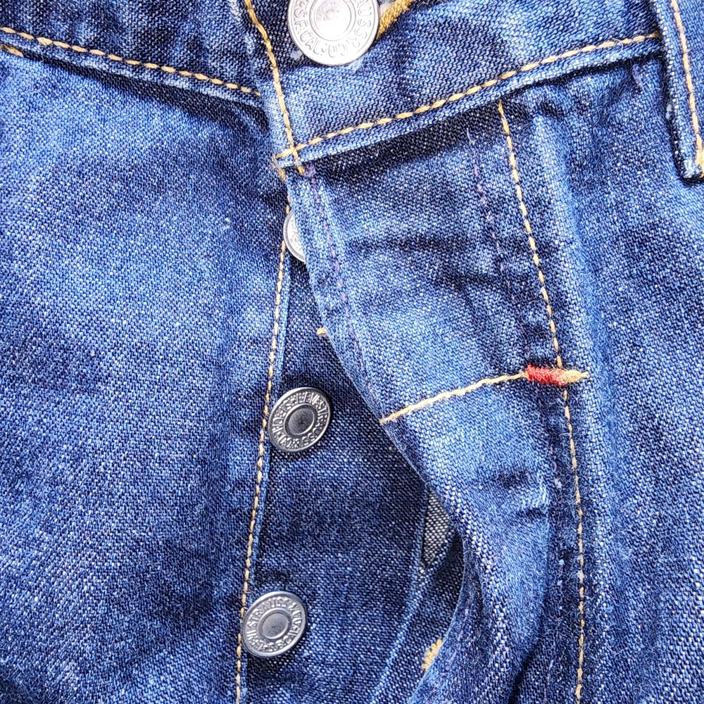 Vtg Levi's Lot 53 Red Tab Men's Dark Blue Jeans Straight Leg Bootcut Sz 34/34 - Picture 7 of 16